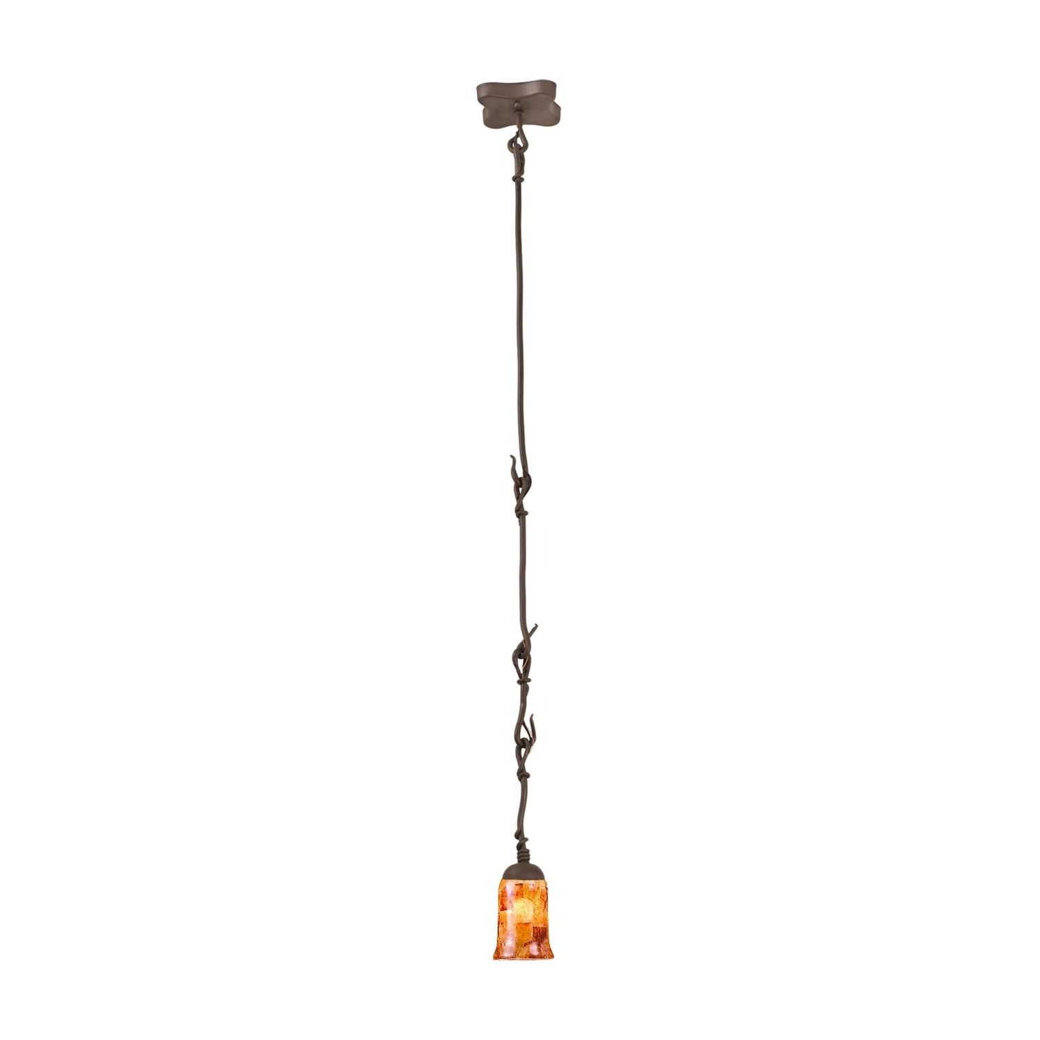 Vine 1 LT Bark Pendant Kalco