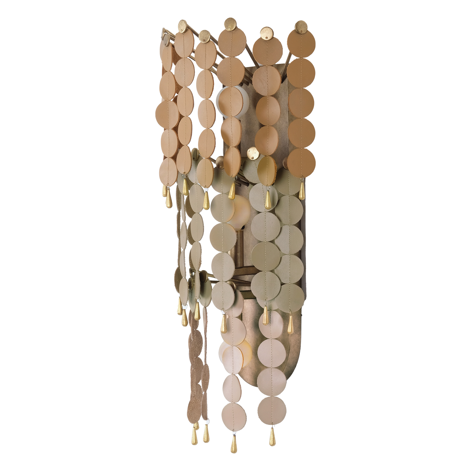 Pelt 24.5-in 3 Light Socket Pearlized Antique Brass Wall Sconce - Image 3