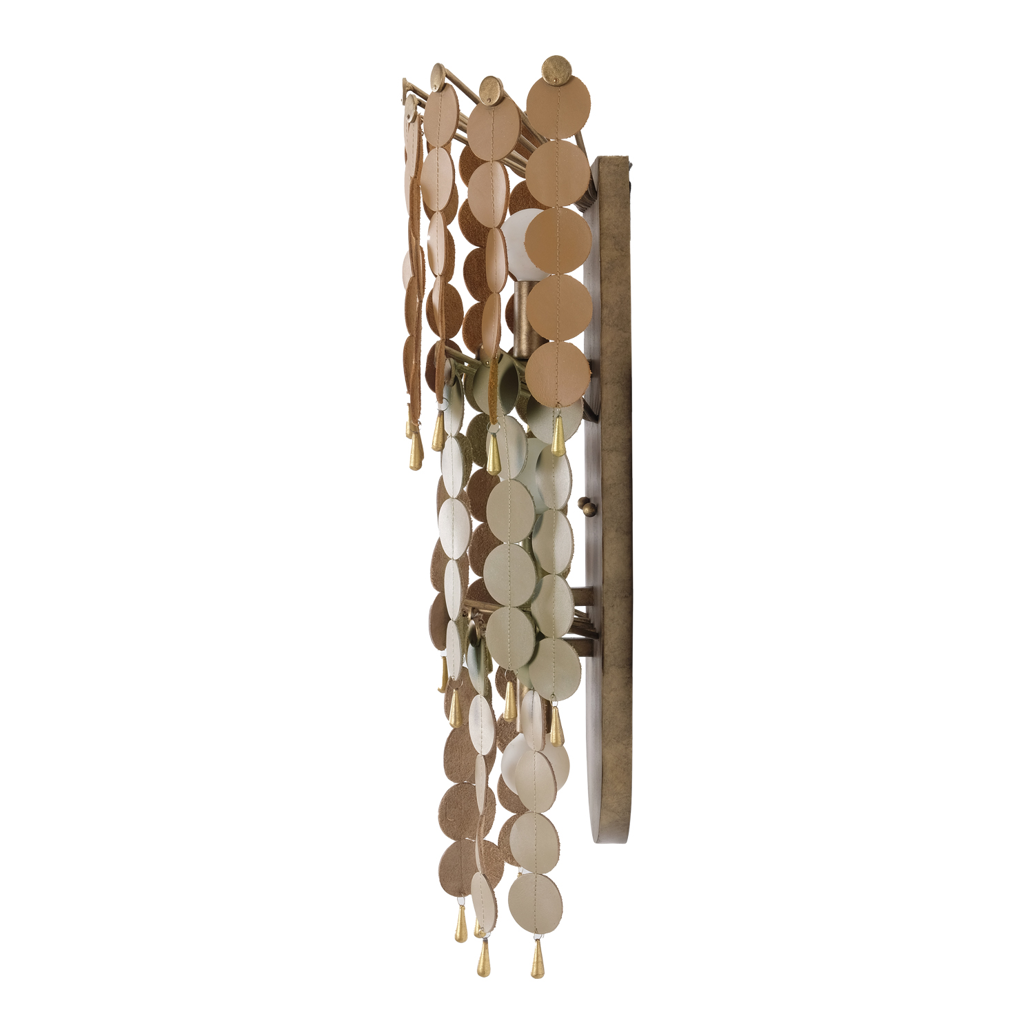 Pelt 24.5-in 3 Light Socket Pearlized Antique Brass Wall Sconce - Image 2