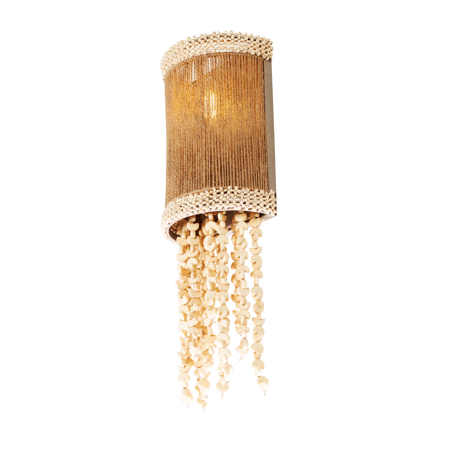 Naturale 14-in Jute Rope Wall Sconce - Image 2