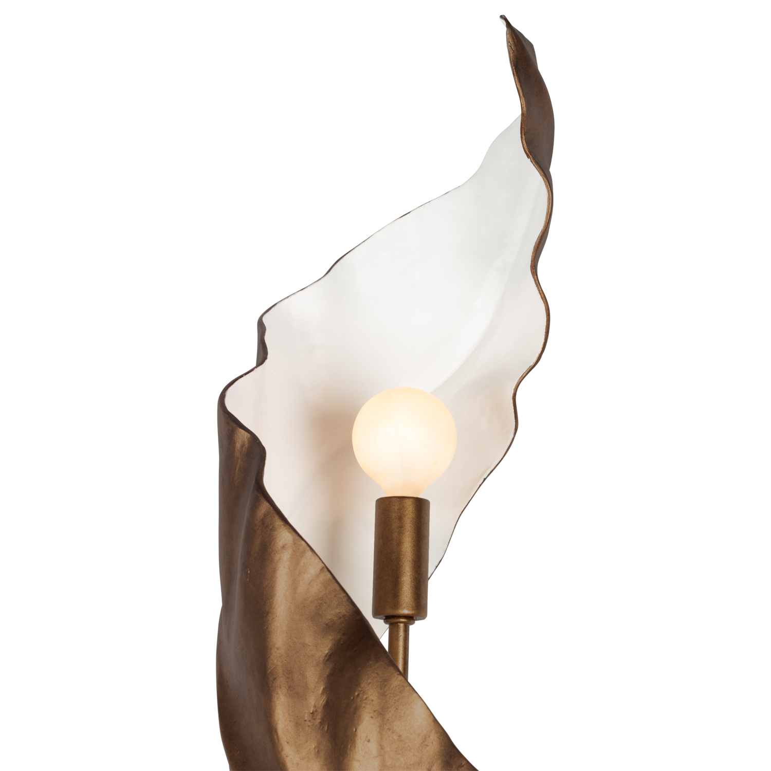 Spira 34-in 2 Light Socket Pearlized Antique Brass w/ White Wall Sconce - Image 7