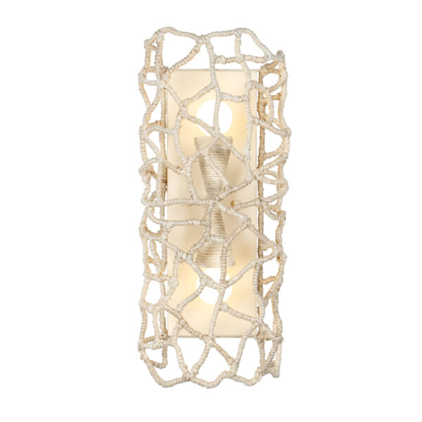 Reef 8-in 2 Light (40-watt) Warm Ivory Wall Sconce