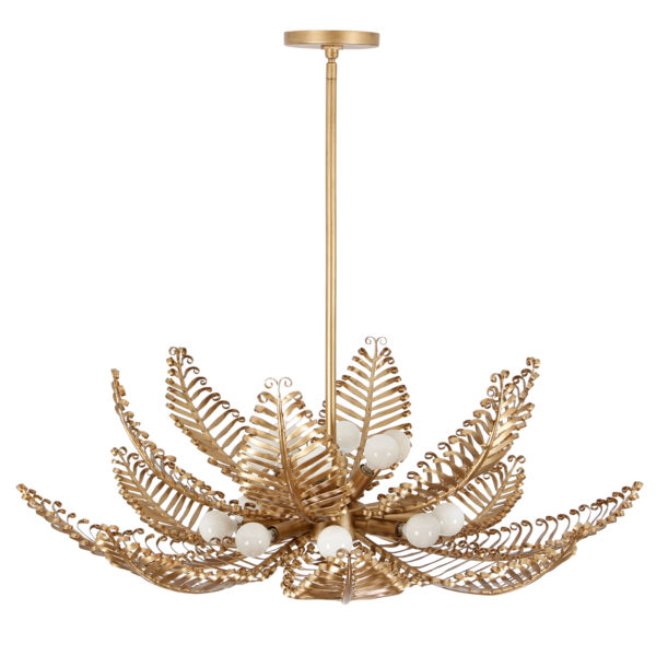 Fern 36-in 14 Light (40-watt) Modern Gold Chandelier