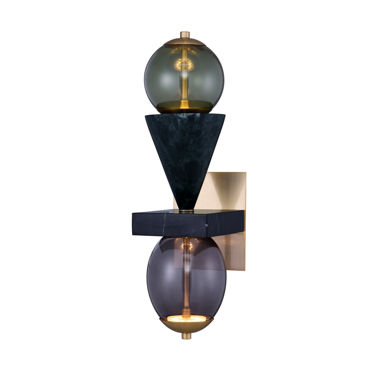 Demi Green Marble Wall Sconce