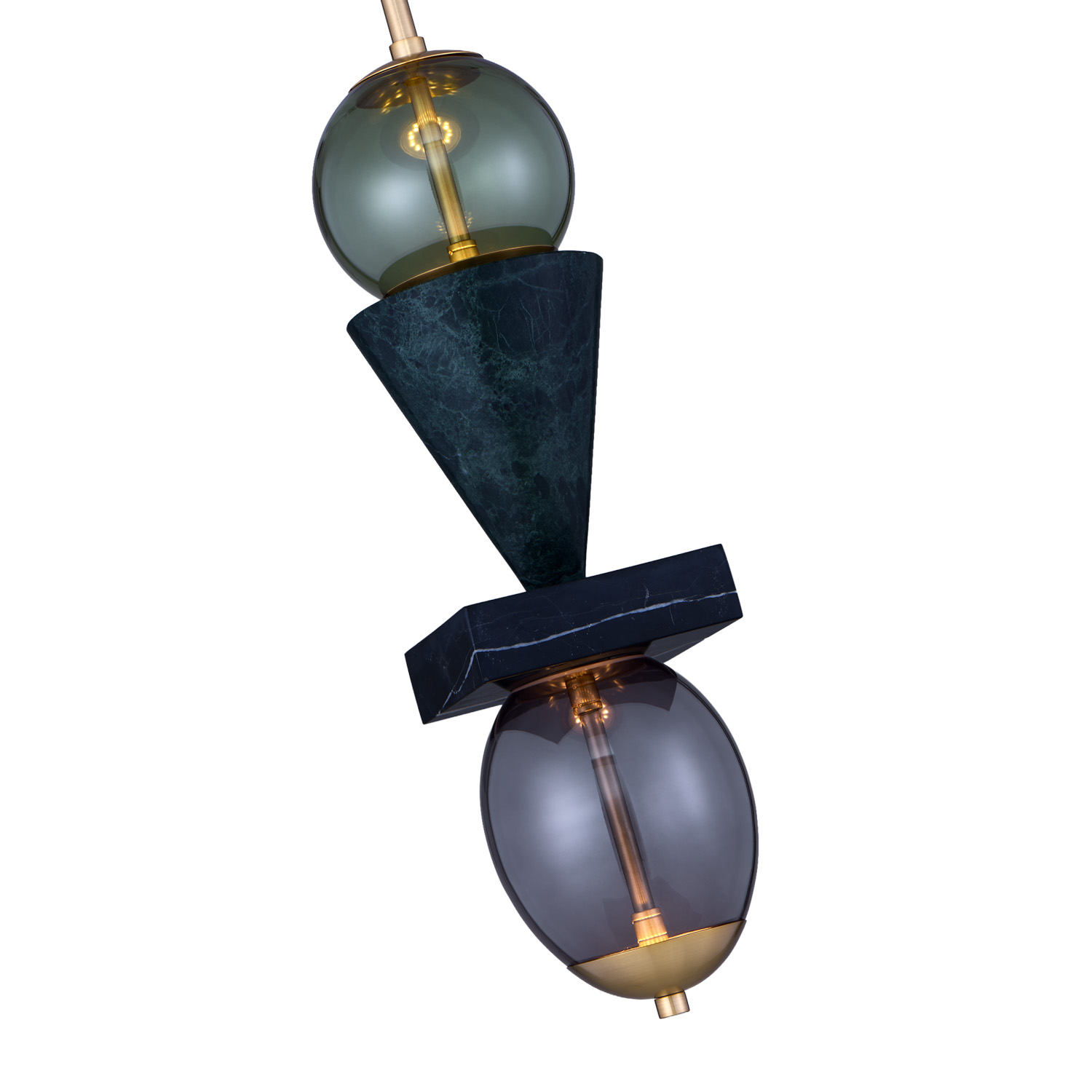 Demi Green Marble Mini Pendant - Image 3