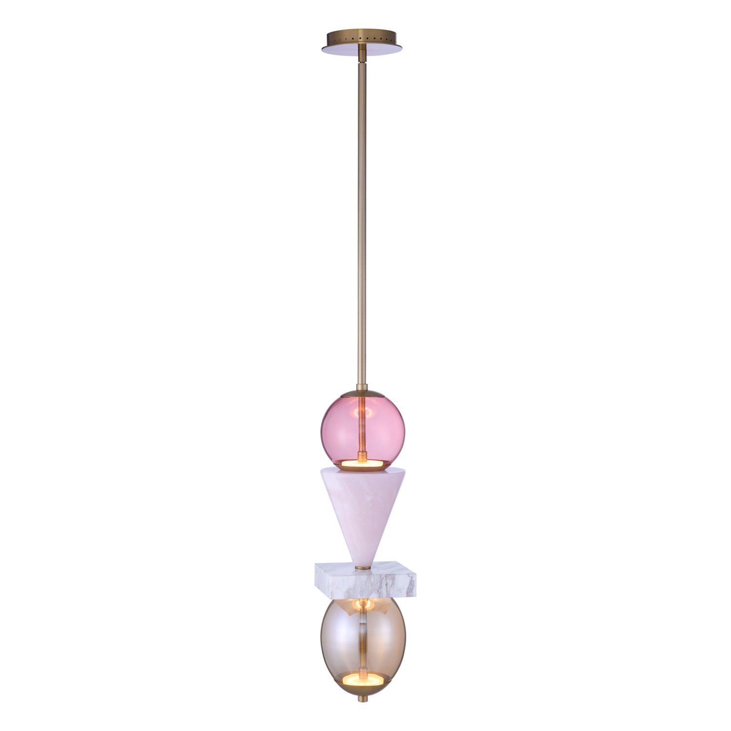 Demi Pink Jade Mini Pendant - Image 2