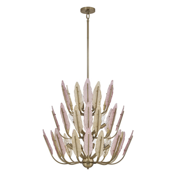 Autumna 29.5-in 22 Light (40-watt) Brushed Champagne Gold Chandelier