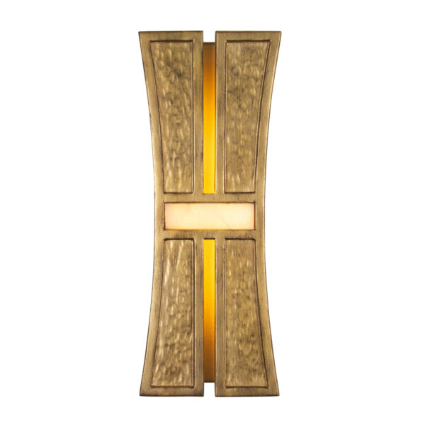 Dos 14-in (7-watt) LED Rustic Gold and Brushed Gold Wall Sconce
