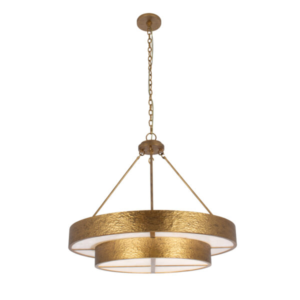Moda 32-in 12 Light (6-watt) Rustic Gold Chandelier