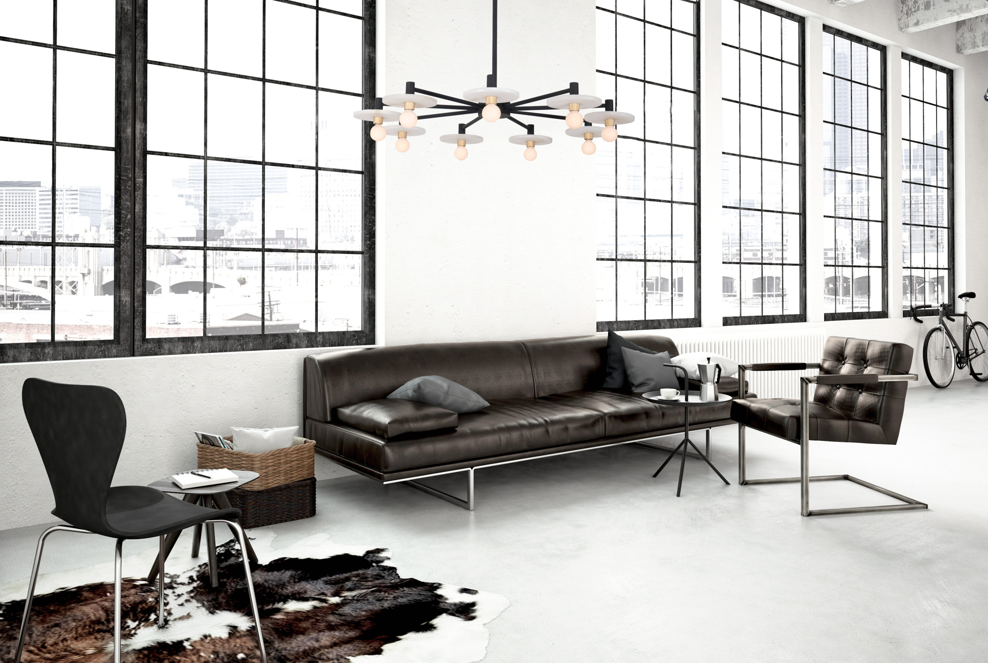 Discus 9 Light Chandelier - Image 5