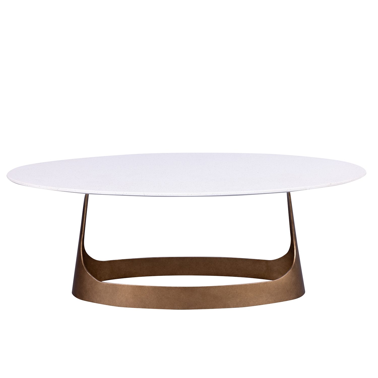 Surf 50-in Pearlized Antique Brass Table