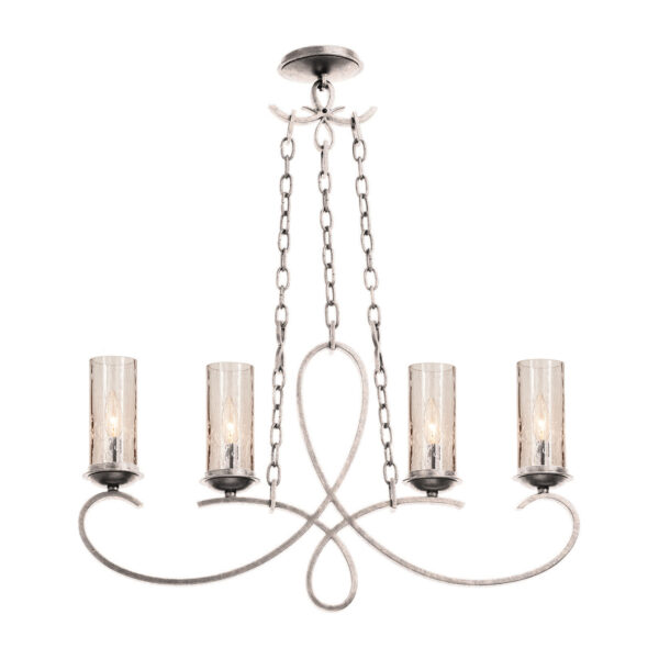 Grayson 4 LT Pearl Silver Linear Pendant Kalco