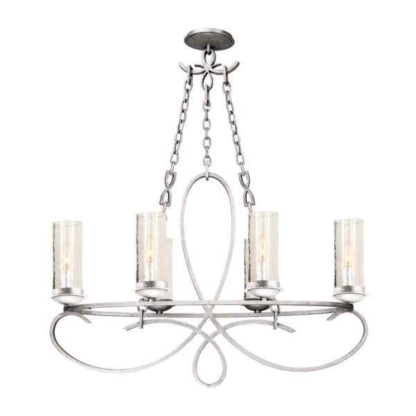 Grayson 6 LT Pearl Silver Chandelier Kalco