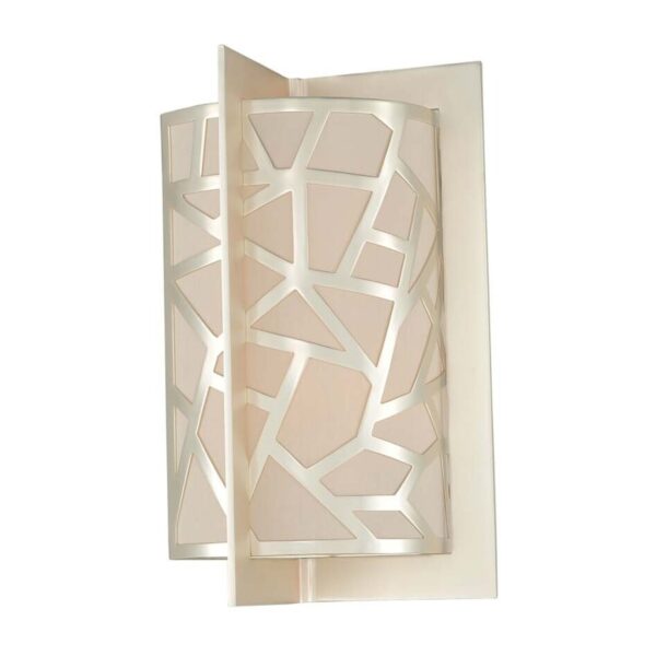 Miramar 2 LT Rose Silver Wall Sconce Kalco