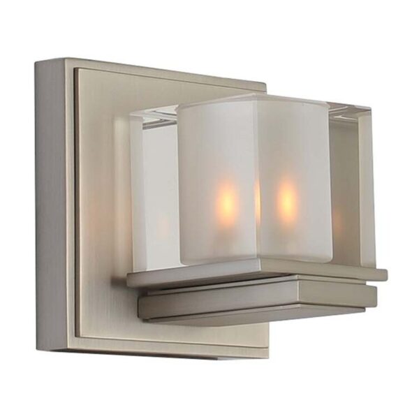 Naples 1 LT Satin Nickel Bath Wall Sconce Kalco
