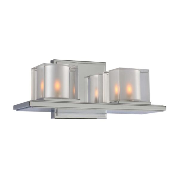 Naples 2 LT Polished Chrome Bath Wall Sconce Kalco