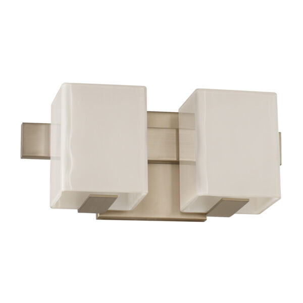 Catalina 2 LT Satin Nickel Bath Wall Sconce Kalco