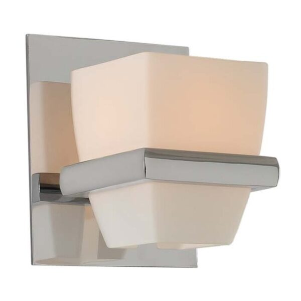Malibu 1 LT Polished Chrome Bath Wall Sconce Kalco