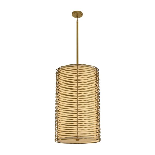 Paloma 1 LT Vintage Pearlized Brass Chandelier Kalco
