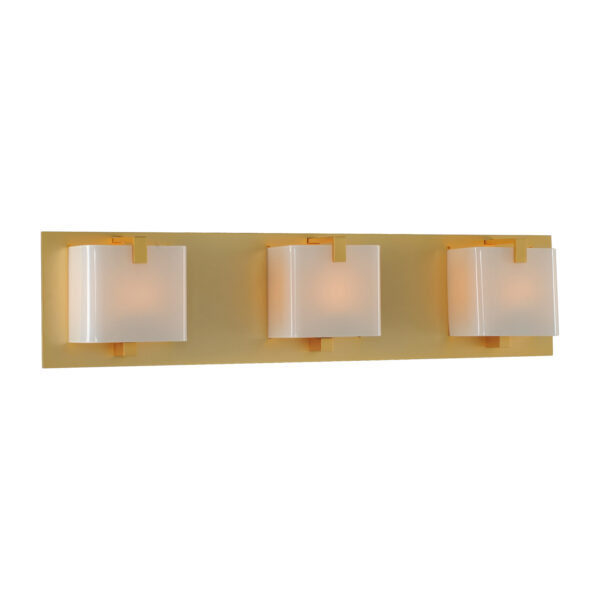 Meridian 3 LT Gold Vanity Light Kalco