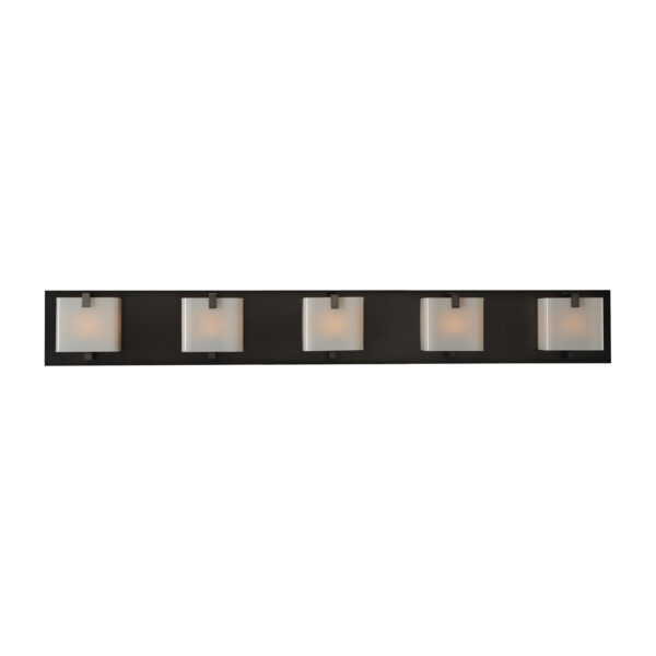 Meridian 5 LT Brushed Black Nickel Vanity Light Kalco