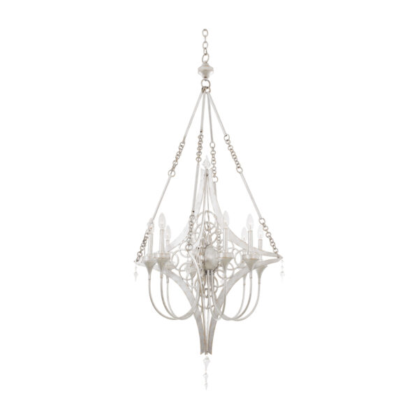 Loveland 8 LT Gold Silver Leaf Chandelier Kalco