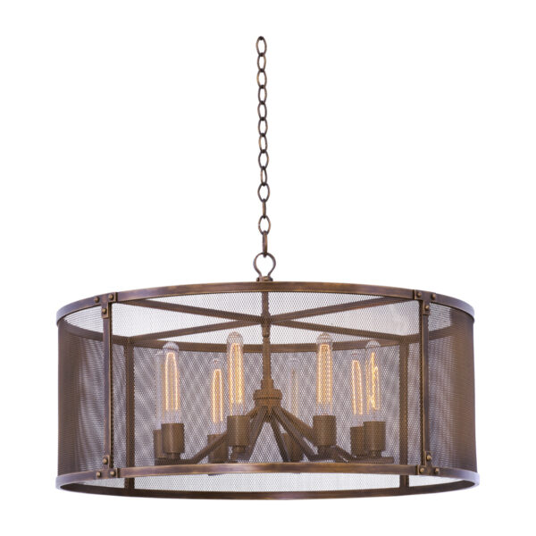 Chelsea 8 LT Copper Patina Chandelier Kalco