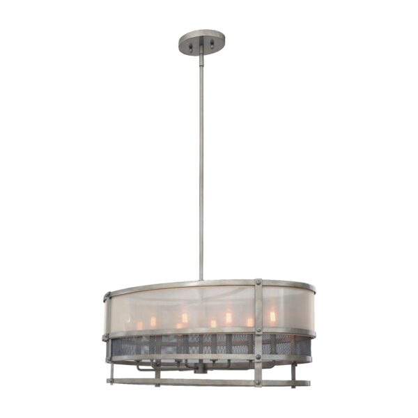 Delano 8 LT Bronze Jewel Tone Chandelier Kalco