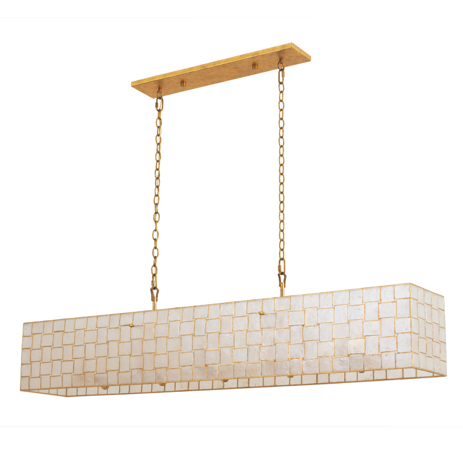 Roxy 59.75-in 10 Light (40-watt) Oxidized Gold Leaf Linear Pendant - Image 2