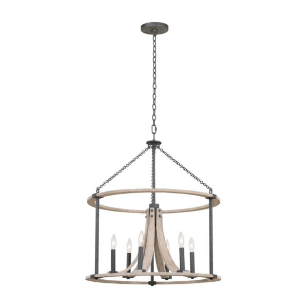 Middleton 6 LT Natural Iron Chandelier Kalco