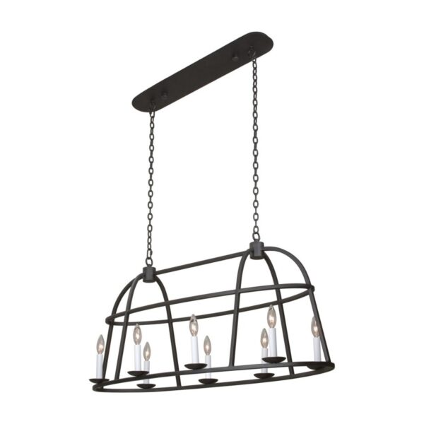 Wickenburg 8 LT Black Iron Linear Pendant Kalco
