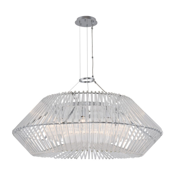 Taza 9 LT Polished Chrome Chandelier Kalco