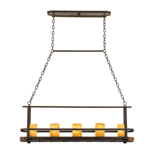 Cordova 5 LT Natural Iron Linear Pendant Kalco