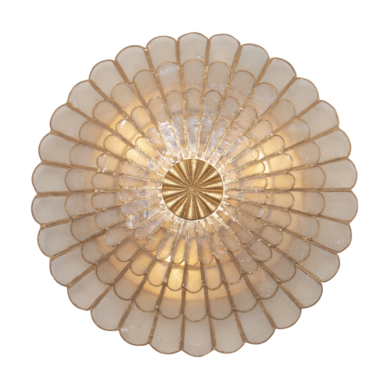 Samal 14-in 3 Light (40-watt) Oxidized Gold Leaf Wall Sconce - Image 2