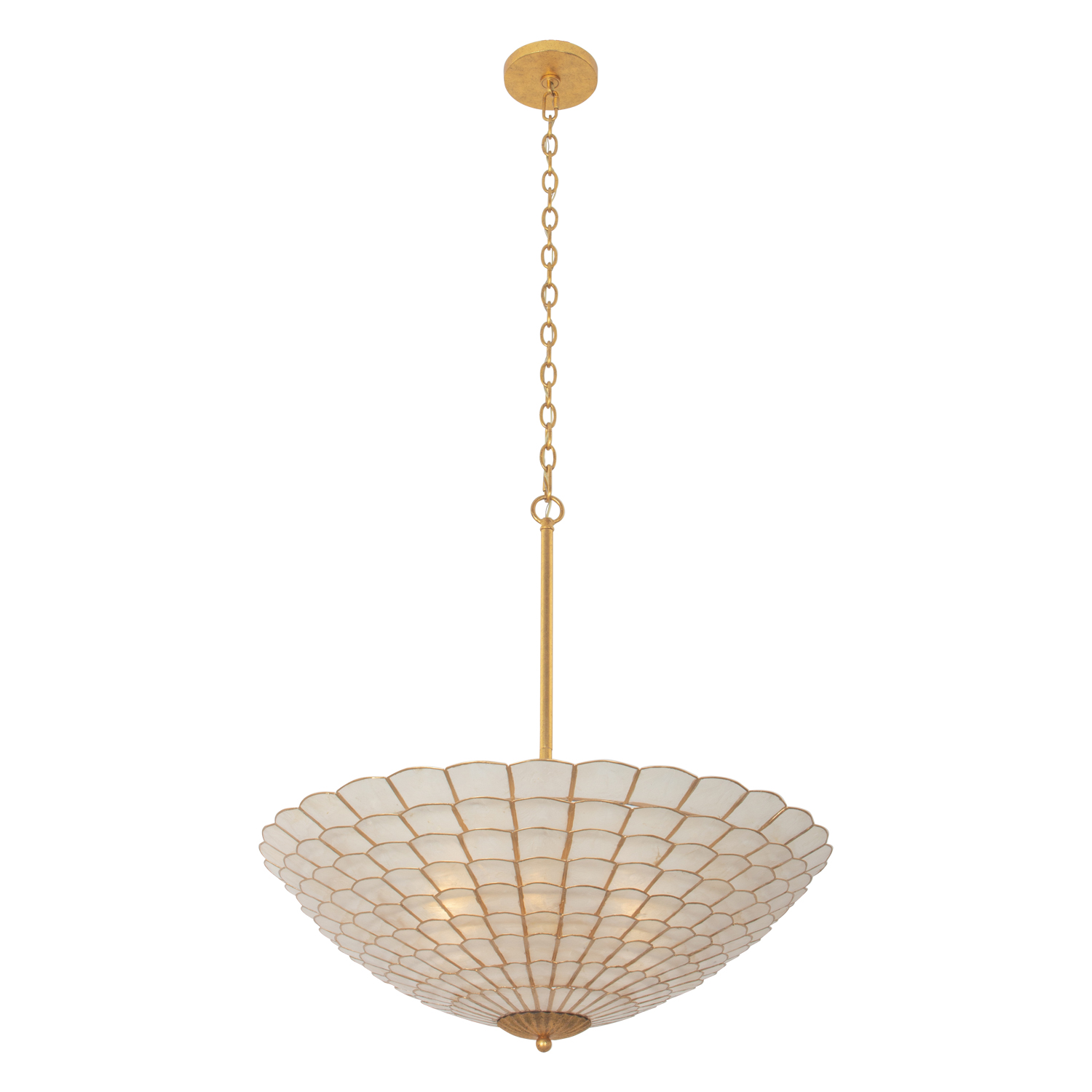 Samal 27.25-in 6 Light (40-watt) Oxidized Gold Leaf Convertible Semi-Flush Chandelier