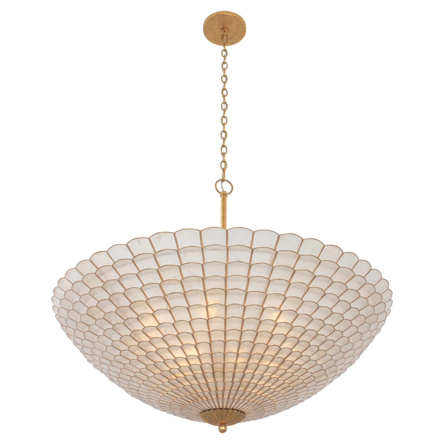 Samal 39.75-in 12 Light (40-watt) Oxidized Gold Leaf Convertible Semi-Flush Pendant Chandelier
