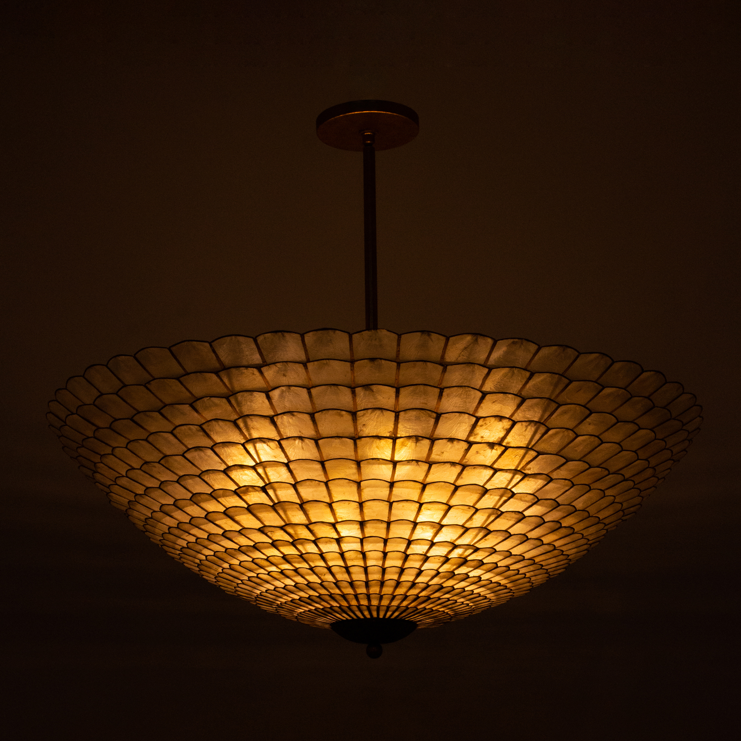 Samal 39.75-in 12 Light (40-watt) Oxidized Gold Leaf Convertible Semi-Flush Pendant Chandelier - Image 6