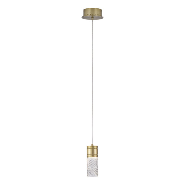 Kiriko 6-in (6-watt) LED Winter Brass Pendant