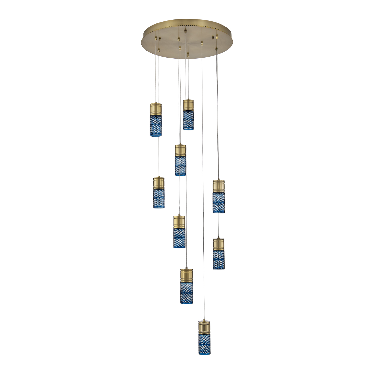 Kiriko 24-in (54-watt) LED Winter Brass Chandelier