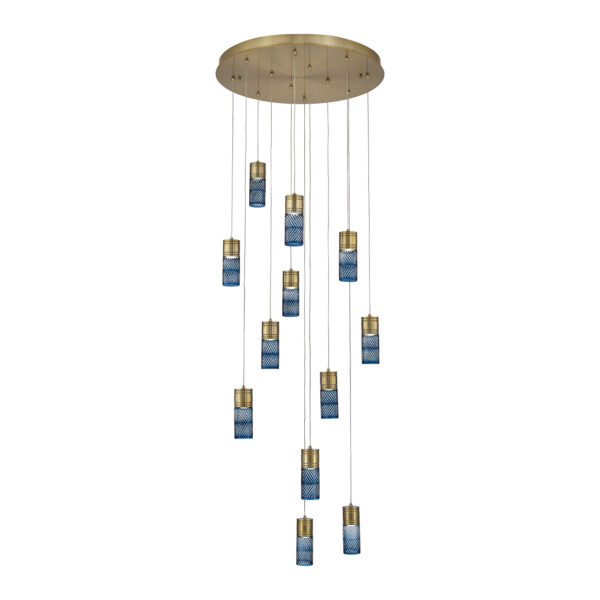 Kiriko 30-in (72-watt) LED Winter Brass Chandelier