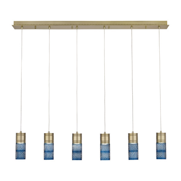 Kiriko 48-in (36-watt) LED Winter Brass Linear Pendant