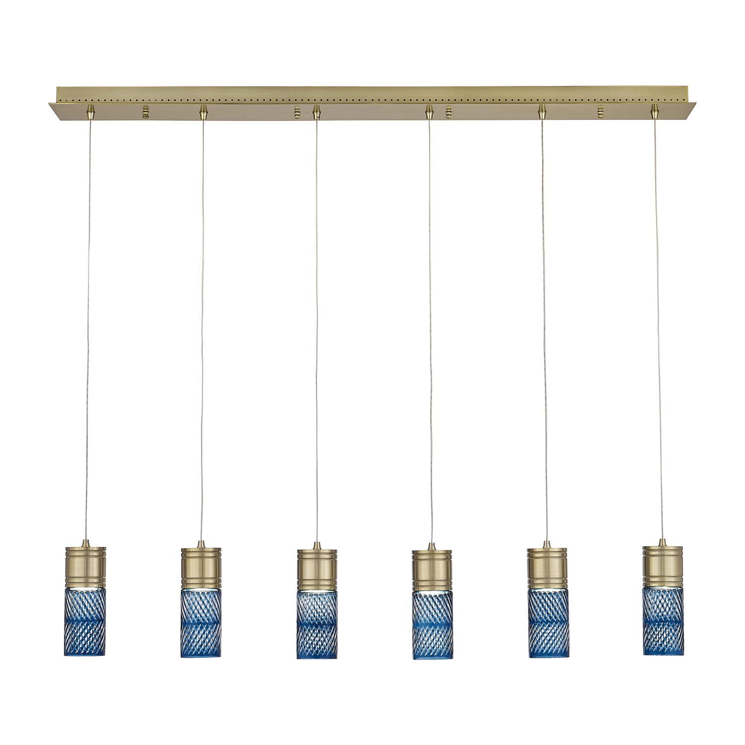 Kiriko 48-in (36-watt) LED Winter Brass Linear Pendant