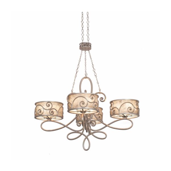 Windsor 20 LT Aged Silver Chandelier Kalco