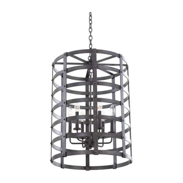 Townsend 6 LT Vintage Iron Pendant Kalco